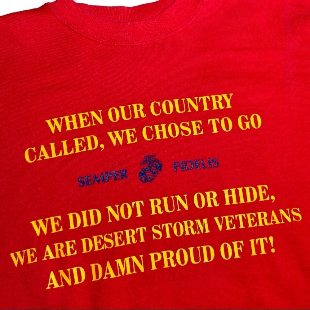 Vintage 90s Desert Storm Veterans Crewneck Sweatshirt - Picture 2 of 3